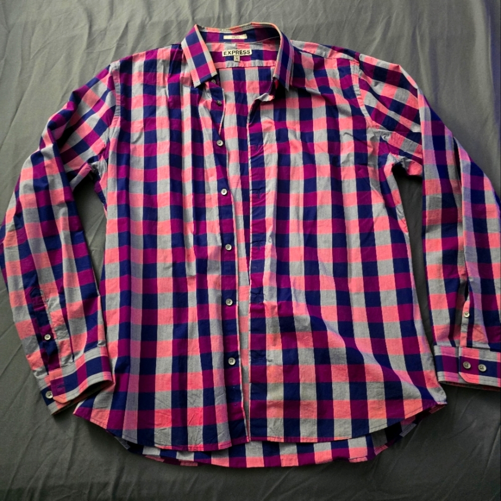 Express fitted button down shirt